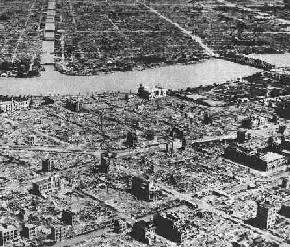 Hiroshima dopo il bombardamento atomico del 6  agosto 1945