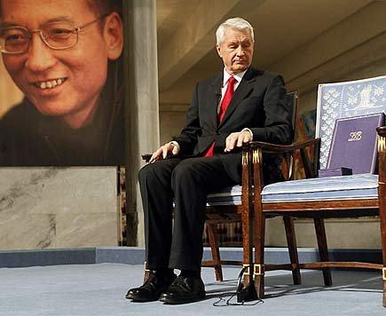 Cerimonia per il premio nobel, la sedia vuota di Liu Xiaobo 