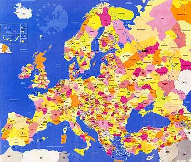Tavola delle regioni d'Europa