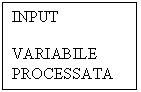 Casella di testo: INPUT

VARIABILE 
PROCESSATA
