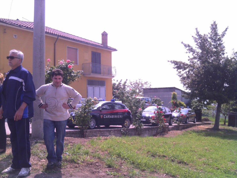 La protesta dei lavoratori dell'Irisbus al Giro d'Italia domenica 13/05/2012 località Contrada Bosco Montemiletto (AV)