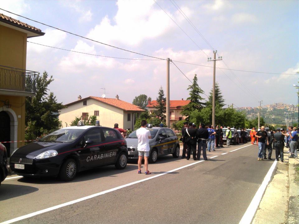 La protesta dei lavoratori dell'Irisbus al Giro d'Italia domenica 13/05/2012 località Contrada Bosco Montemiletto (AV)