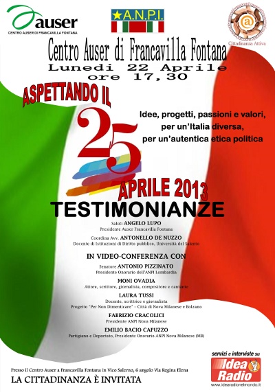 Moni Ovadia e Antonio Pizzinato: Aspettando il 25 Aprile 2013 - CENTRO AUSER DI FRANCAVILLA FONTANA (Brindisi)