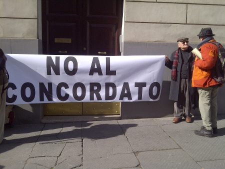 Manifestazione contro i Cappellani Militari di Roma 18/02/2012